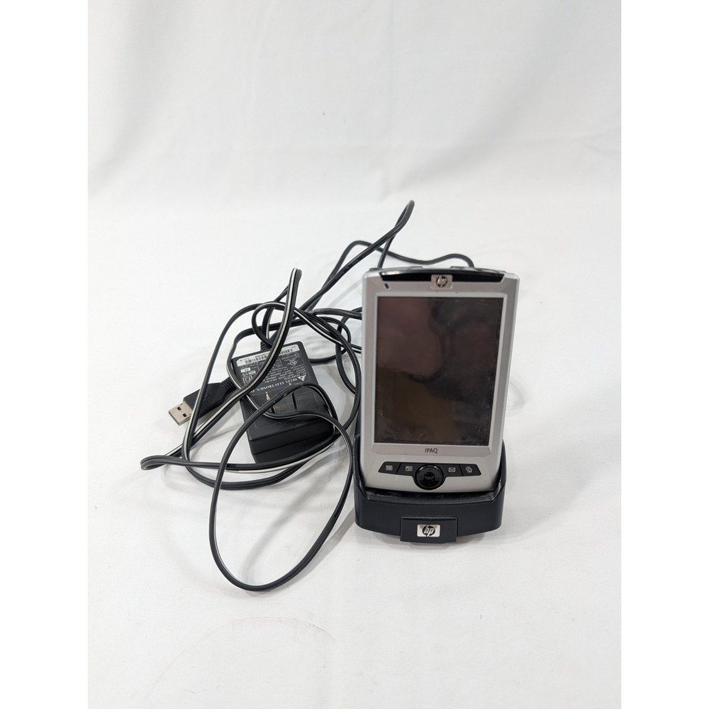HP iPAQ Pocket PC h190 with Battery Charger  Dock  WORKS Doesn't Hold Charge